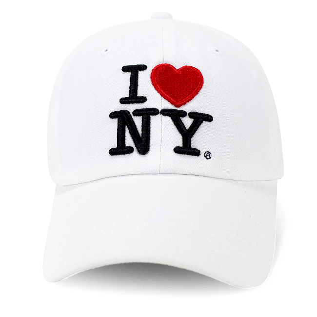 Official Embroidered I Love NY Hat | I Love New York Hat (Black, White)