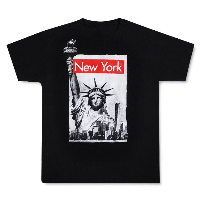 Box Logo Statue of Liberty T Shirt | New York Shirt (3 Colors)[S-3XL]