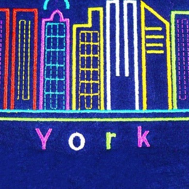 Embroidered Skyline New York T-Shirt | NYC T-Shirt (2 Colors)[S-3XL]