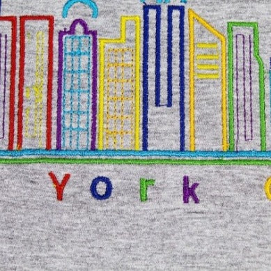 Embroidered Skyline New York T-Shirt | NYC T-Shirt (2 Colors)[S-3XL]