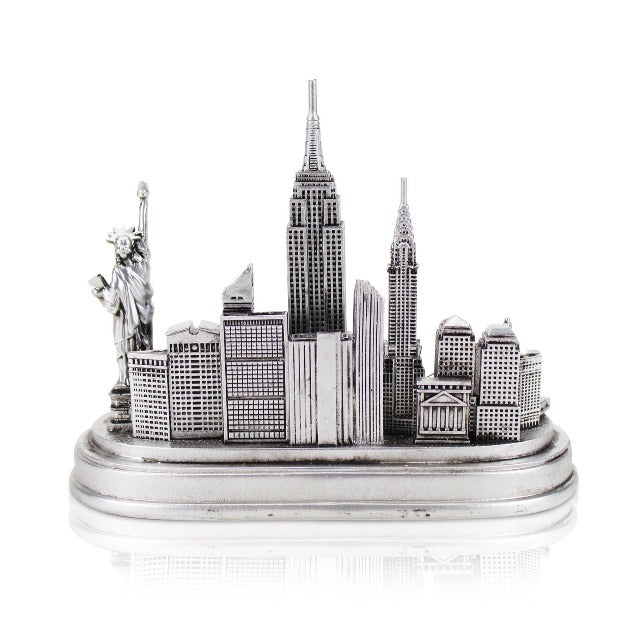 4D Silver New York Souvenir Monuments Skyline Ceramic Statue/Model (6x5