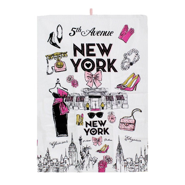 5th Avenue Fashion New York Tea Towel | NYC Gift Shop Exclusive