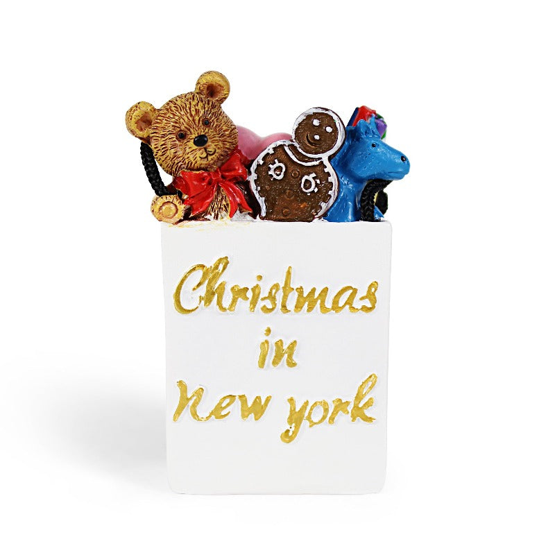 New York Monuments Gift Bag Christmas Ornament (1.5x3in)