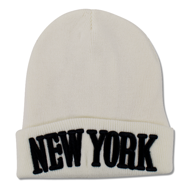 Embroidered NEW YORK Beanie | NY Beanie Hat (4 Colors)