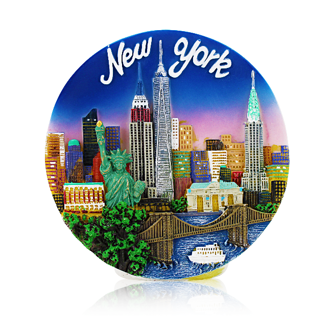 Ceramic New York Souvenir Decorative Plate | NYC Decor