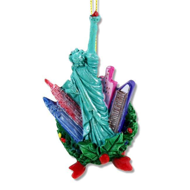 Ceramic Santa Claus New York Christmas Ornament