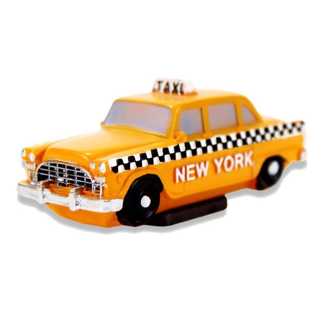 3D Ceramic New York Taxi Refrigerator Magnet | Ceramic NYC Magnet