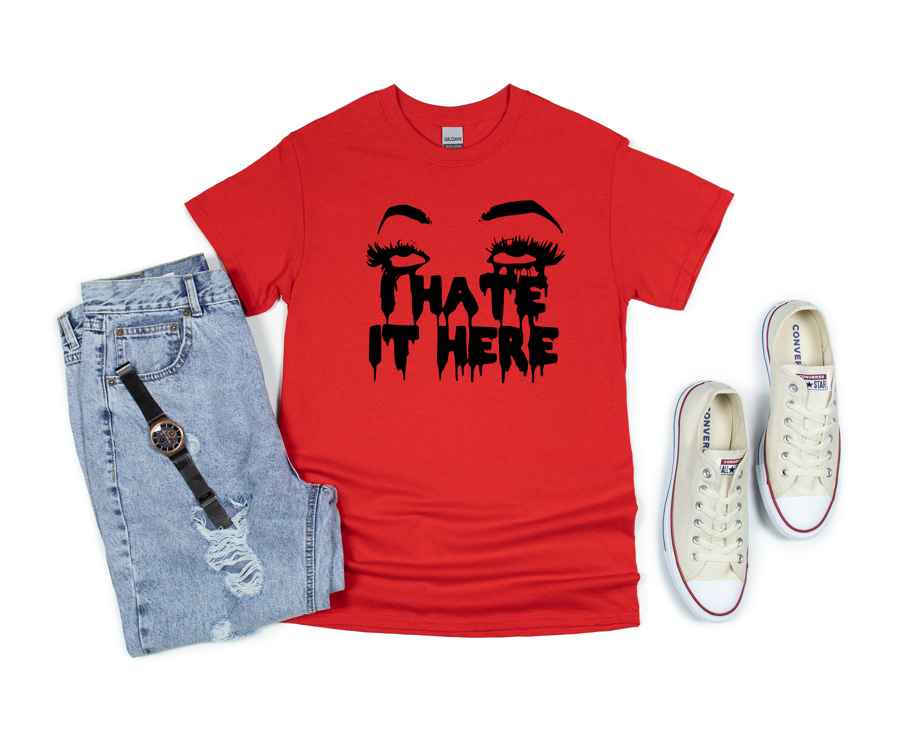 I Will Cheat On You Grunge Aesthetic Red Goth Eboy' Men's T-Shirt
