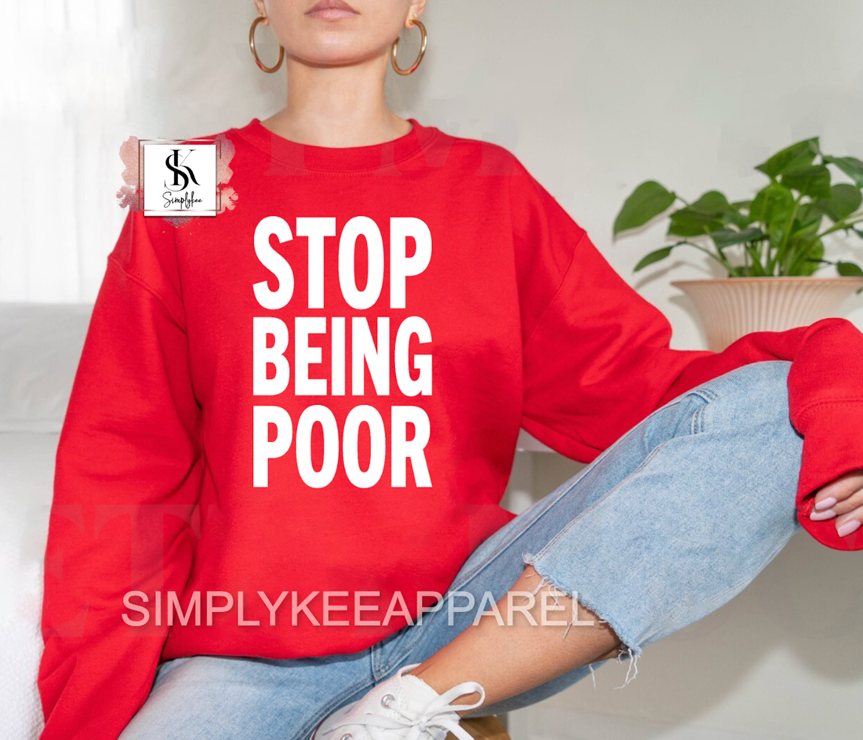 Stop Being Poor Sweatshirtfunny 2000s Paris Hilton Shirt 