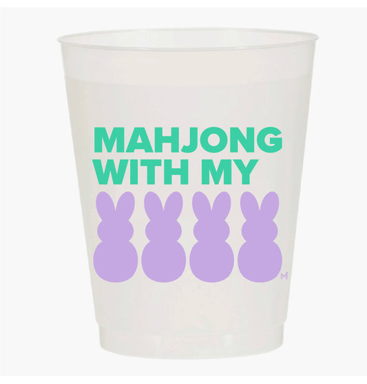 “MAHJONG WITH MY PEEPS” SHATTERPROOF CUPS