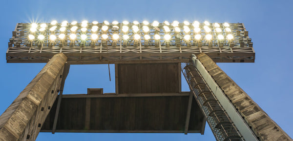 Image of a flood light at a sports ground. 