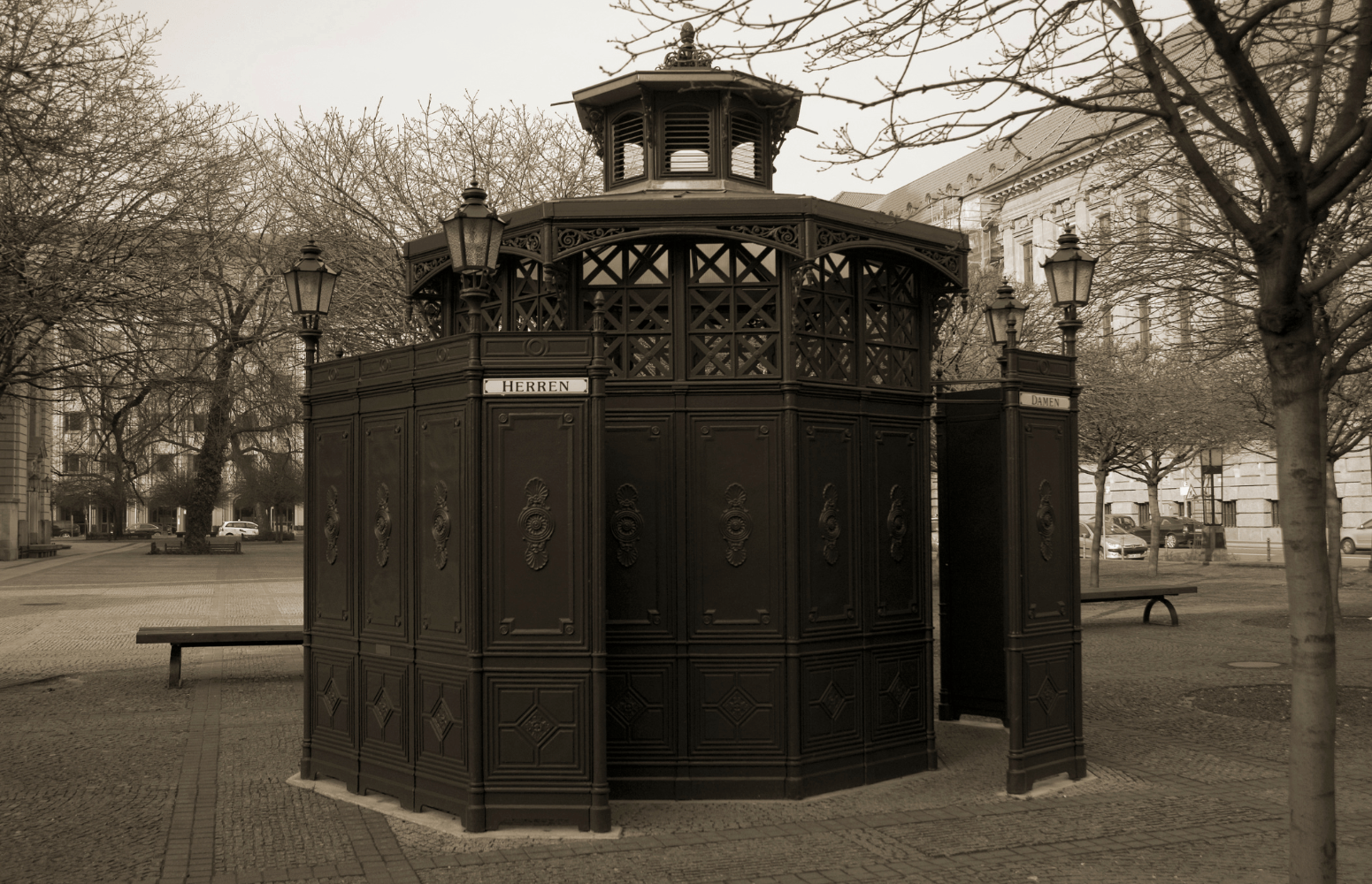Historical public toilet in Berlin, Germany