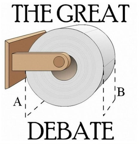 toilet paper bamboo over or under toilet roll orientation debate ecofriendly toilet paper