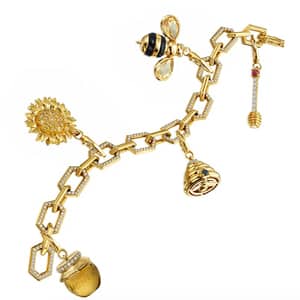 Gumuchian Honeybee gold charm bracelet