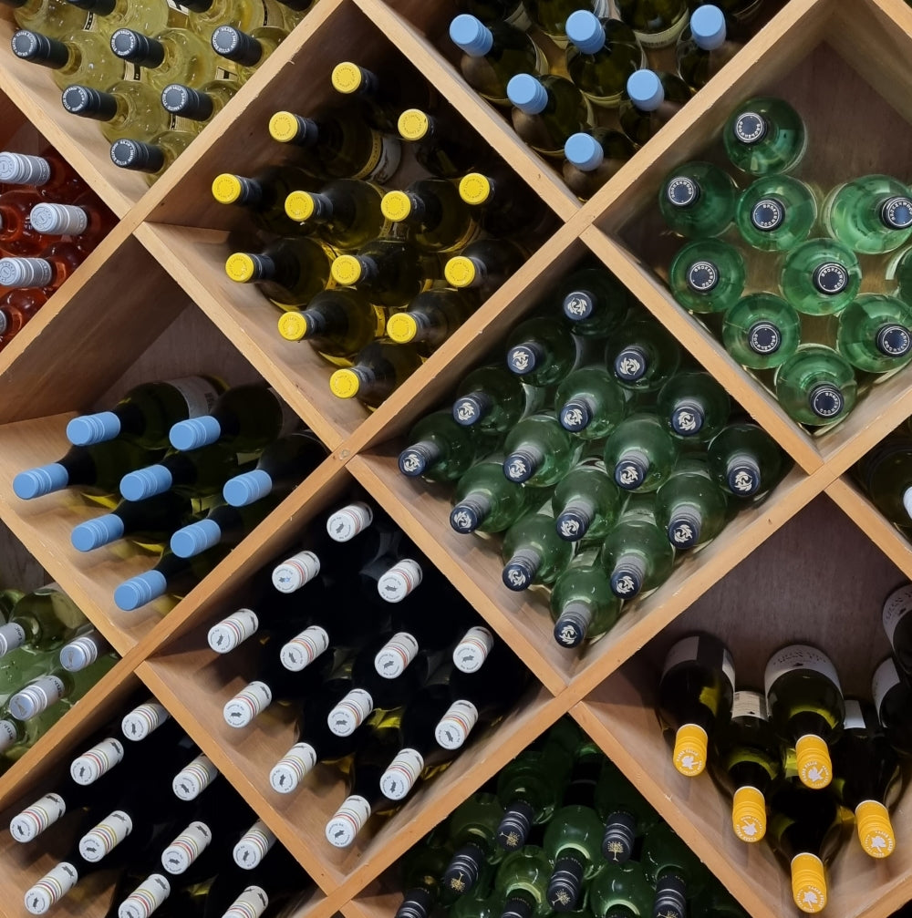 A display case for wine