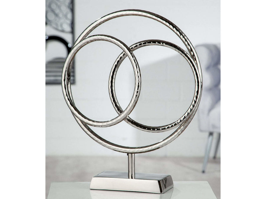 Bedenk Smelten duim Aluminum decoration ornament - Silver | Circle | H. 39cm | Essential –  Esentimo