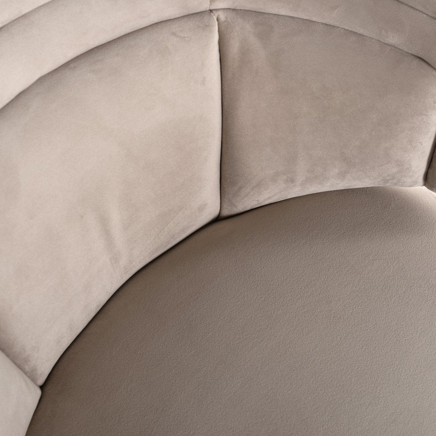 Detail aanzicht: Velvet vintage fauteuil - Khaki | Hazel