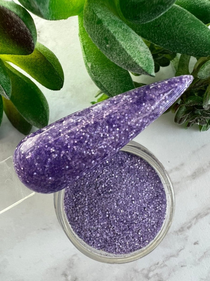 D38 Keeli Purple Glitter Dip Powder