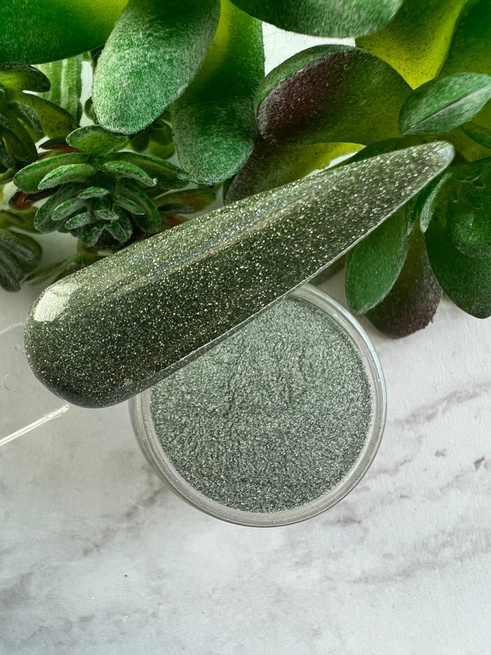 Mirage Dark Green Reflective Glitter Nail Dip Powder – Dipnotic Nails