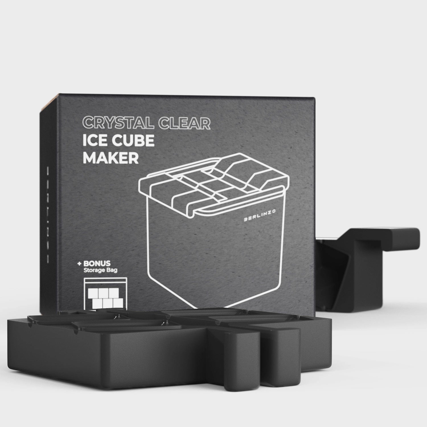 Crystal Clear Ice Cube Maker - Make 6 Large Ice Cubes Upgrade 4x1.6x2inch  Clear Ice Cube Tray BPA-free Silicone for Gifts,Cocktail,Whiskey,Bourbon