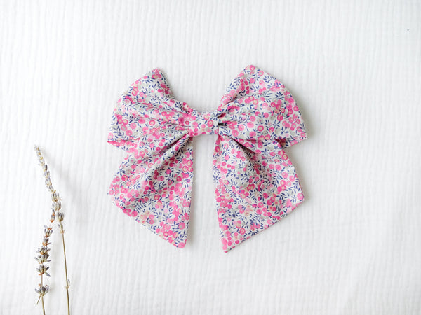 BOBO CHÉRIS LIBERTY FABRICS大蝴蝶結髮夾 - Wiltshire Bud｜Liberty Print Kids Bow Hair Bow Clip