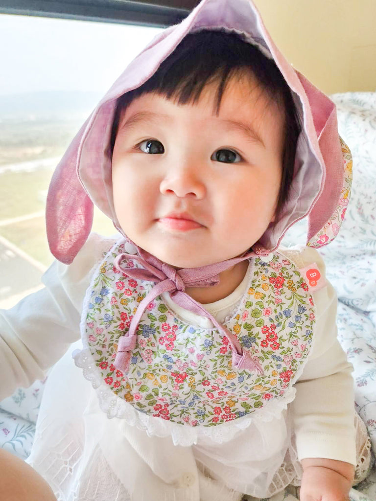 英國LIBERTY FABRICS棉麻兔寶寶嬰兒帽｜LIBERTY FABRICS Bunny Ears Baby Bonnet 