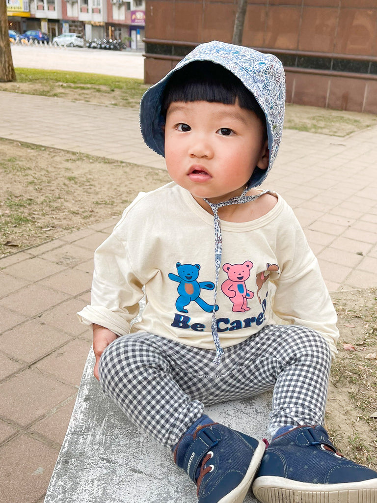 英國LIBERTY FABRICS歐式復古嬰兒帽 - Spaceman｜LIBERTY FABRICS Vintage Baby Bonnet - Spaceman