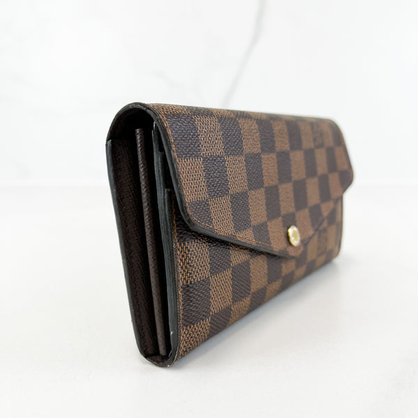 Louis Vuitton Sarah Wallet Damier Ebene – Shopluxe Consignment