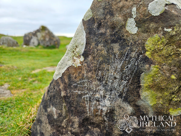 Vandalism of a stone at Loughcrew