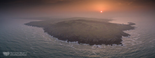 Clogherhead at sunset from the air