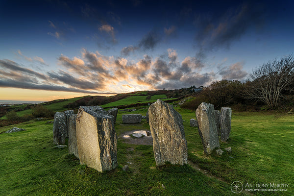 Drombeg Stone Circle at twilight