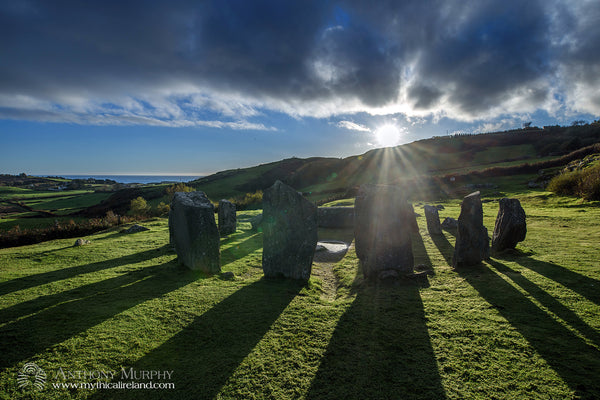 Early November (Samhain) sunset at Drombeg Stone Circle