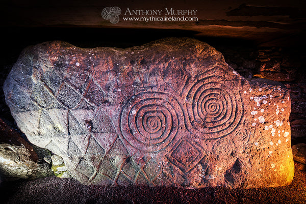 Kerb stone 67 at Newgrange with its megalithic art