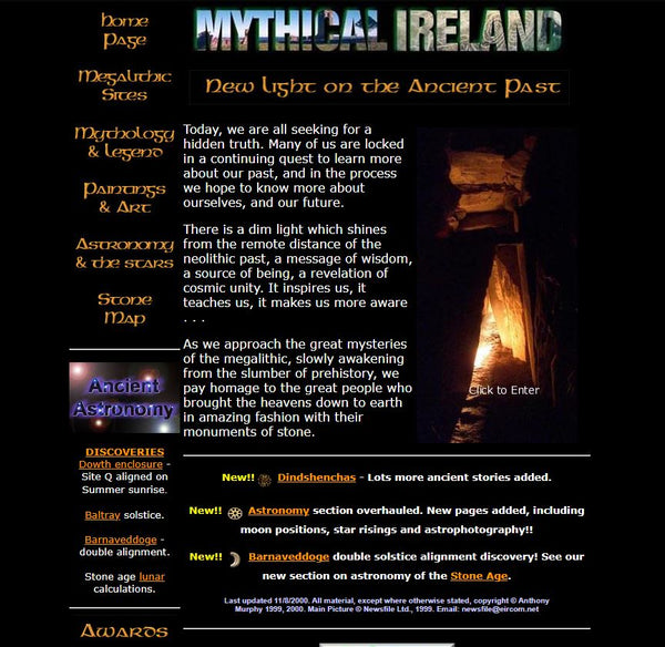 Mythical Ireland original website