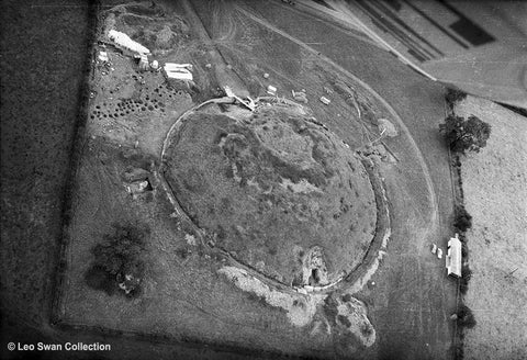 Newgrange during excavation from the air