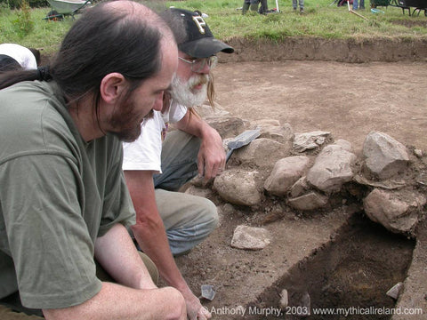 Richard at an archaeology dig at Knowth Site M, 2003