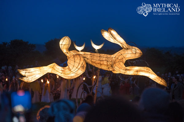 An illuminated hare at Uisneach