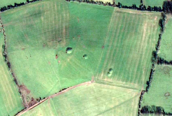 Westmeath Bronze Age barrows Google Earth