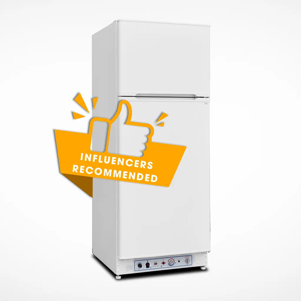 SMAD  13.4cu.ft (390liter) Propane Top Freezer Fridge for Cabins,Off-Grid Refrigerator