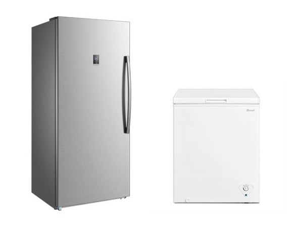 Upright freezer and Chest freezer