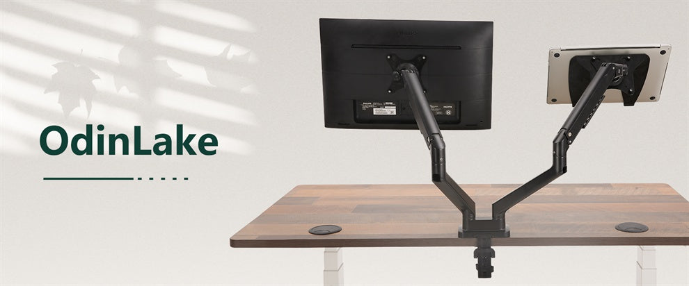 OdinLake Dual Arm Monitor Stand + Laptop Stand