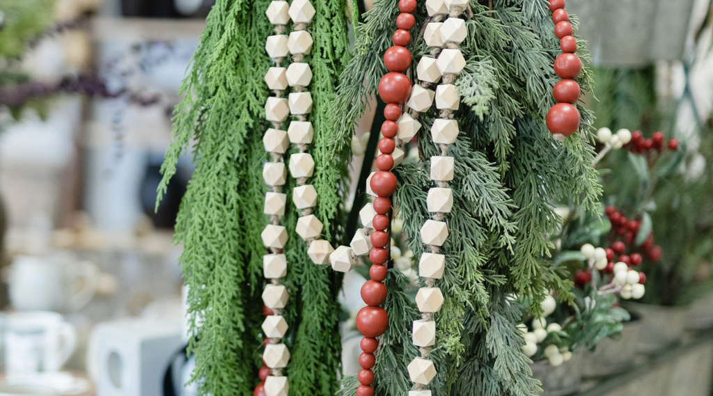 Decorating your Christmas Tree with a Christmas beaded garland, using  Miracle beads 