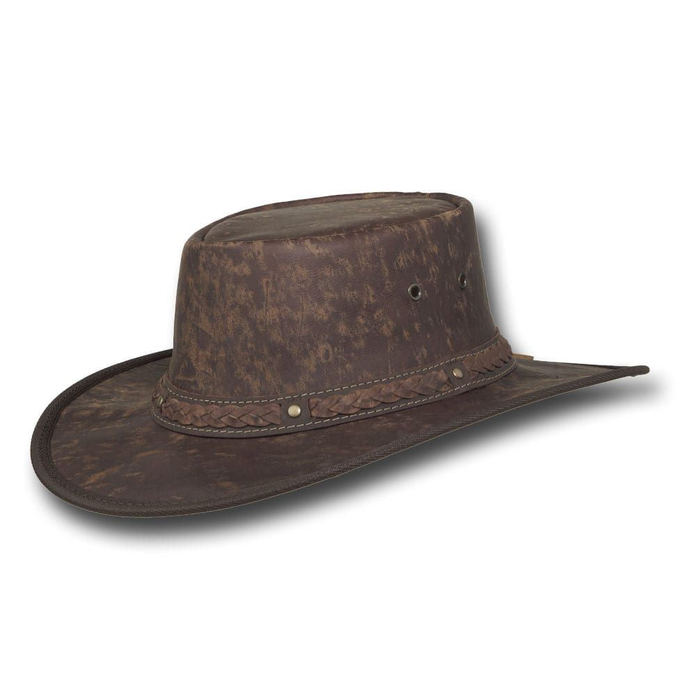 Barmah Hats Foldaway Cattle Suede Cooler Leather Hat - Item 1064
