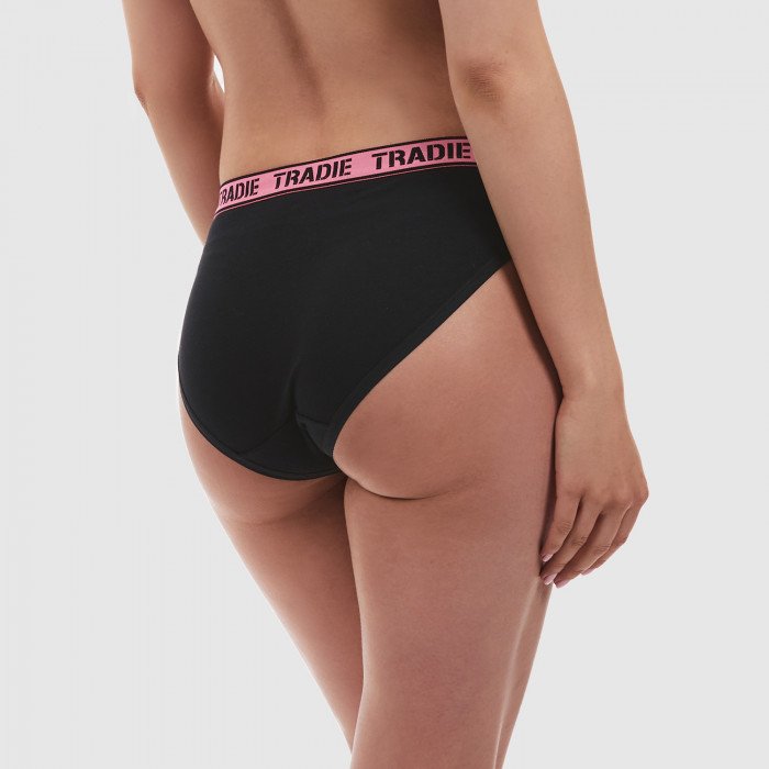 Tradie Women's Boyleg Brief 3 Pack - Black/Grey