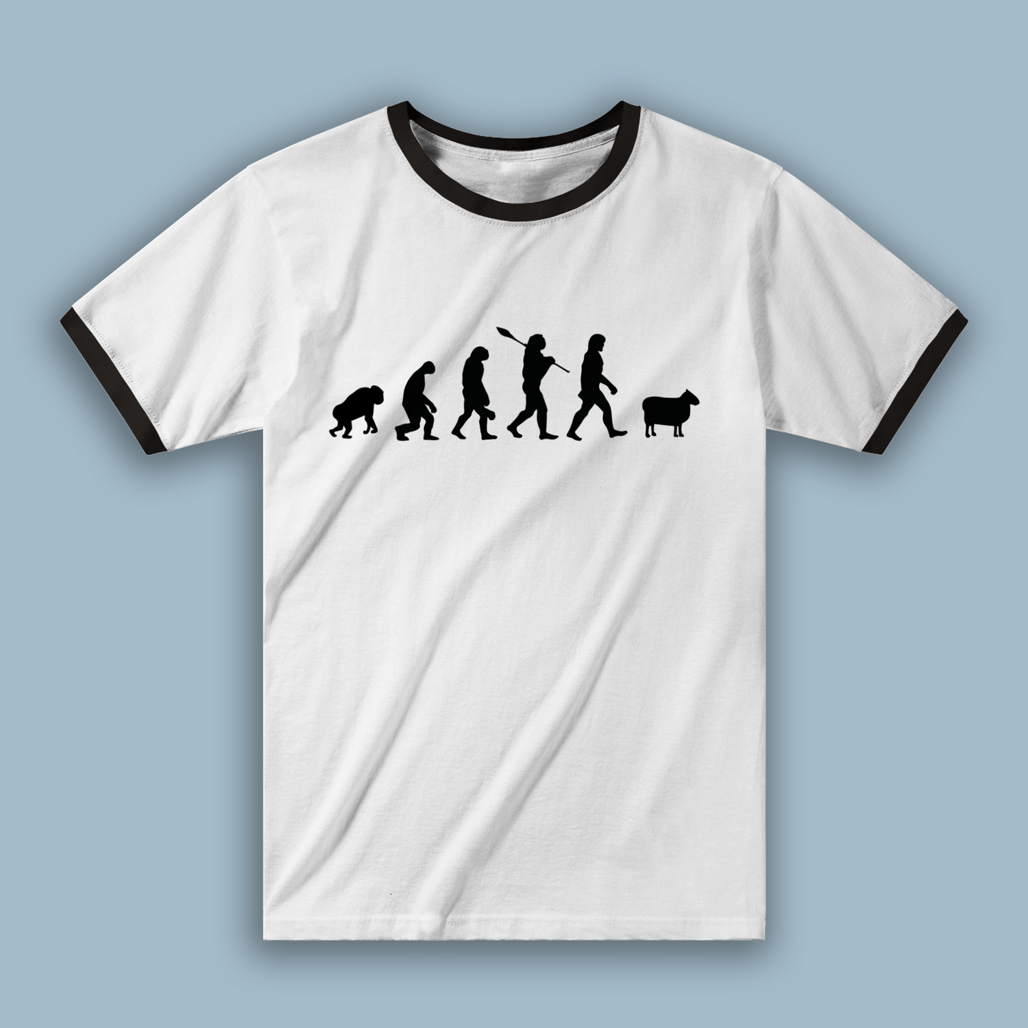 industrialisere manipulere Væsen Evolution" T-Shirt | White/Black – Conscious Clothing