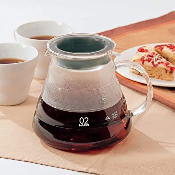 Hario V60 Coffee Pour Over Kit Bundle Set - Comes with Ceramic Dripper,  Range Server Glass Pot, Measuring Spoon, and 100 Count Package of Hario 02W