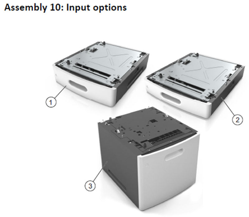 Lexmark MS710, MS711, MS810, MS811, MS812, MS817 input options