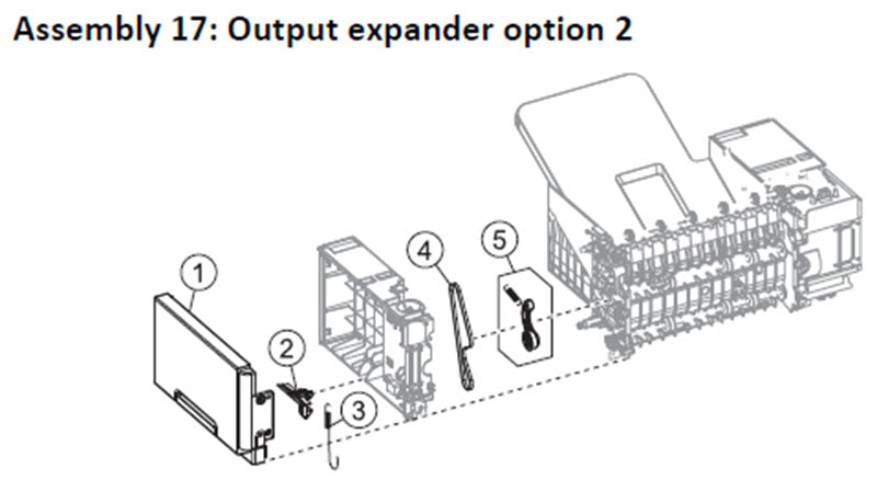 Lexmark MS710, MS711, MS810, MS811, MS812, MS817 output expander, drawing 2