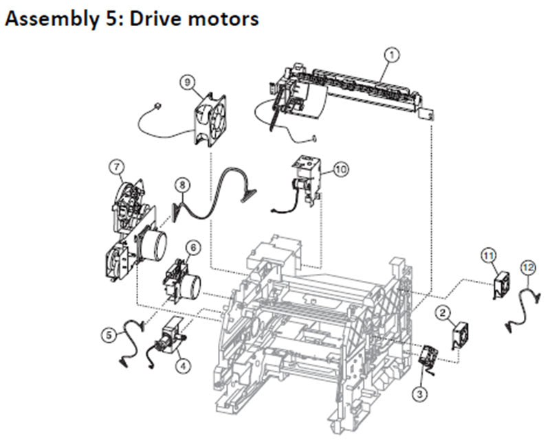 Lexmark MS710, MS711, MS810, MS811, MS812, MS817 drive motor parts