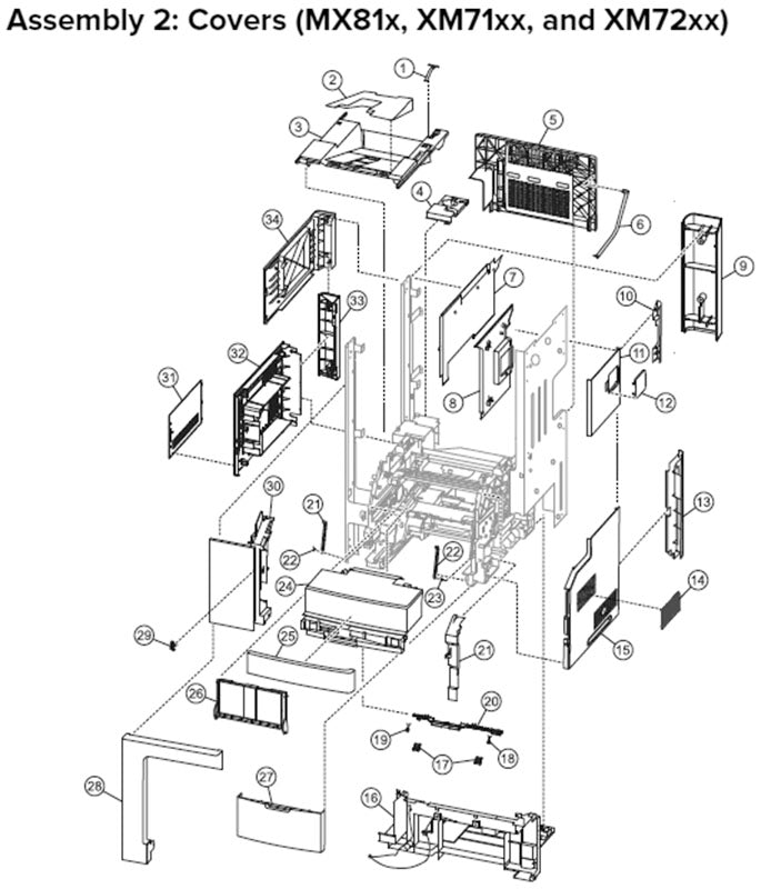 MX710 Assembly 2 Cover